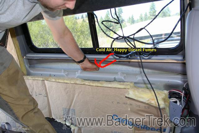Gap under driver's side cabin window
